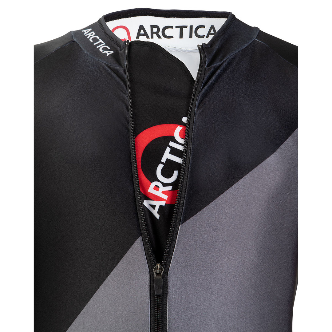 Arctica Shadow GS Race Suit | Black & Gray Diagonal Stripe + FIS Legal ...