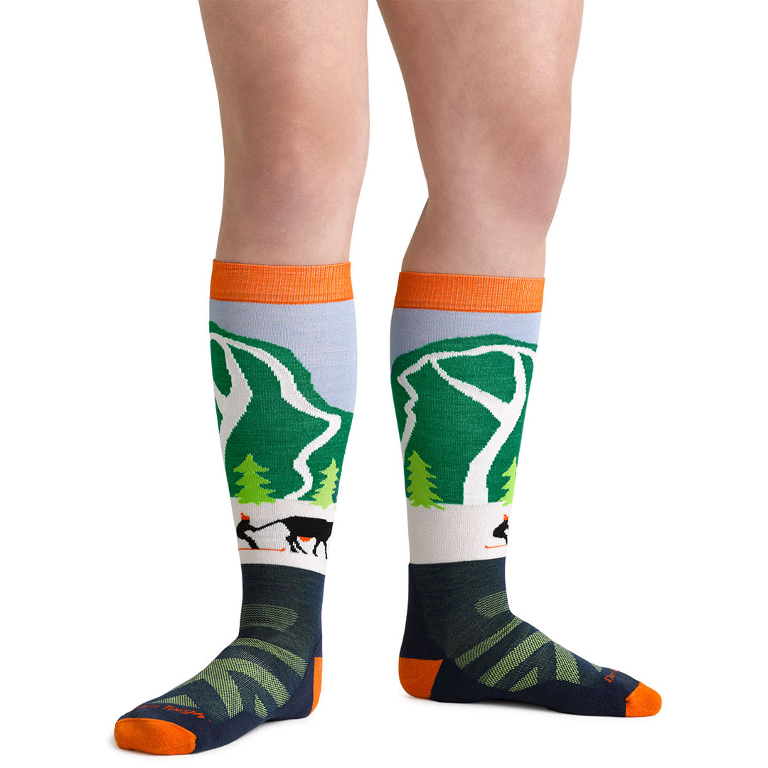 2024 Darn Tough JR Pow Cow Midweight Ski Socks